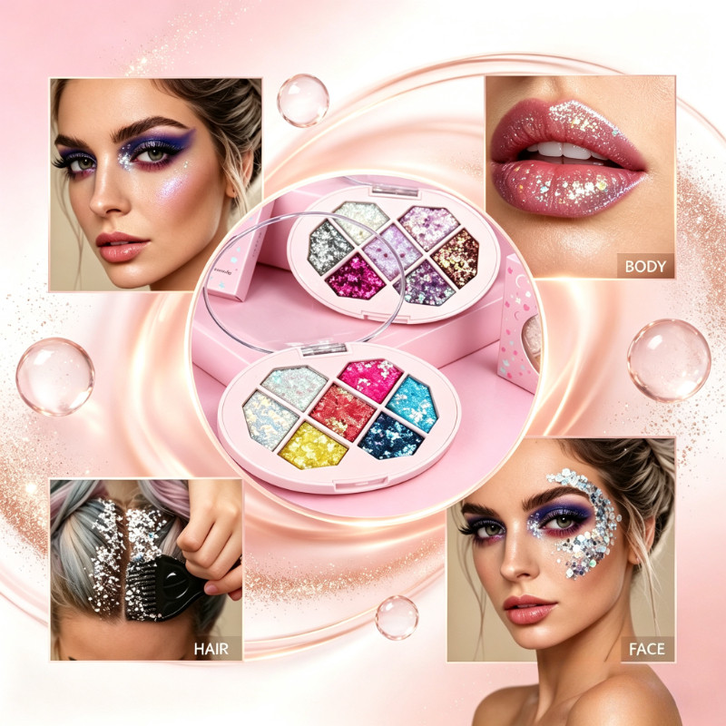 ✨COD! กลิตเตอร์ตา 7สี ดาวหัวใจ ใช้แต่งหน้า ปาร์ตี้ เทศกาล ถ่ายรูปสวย กันน้ำ เปล่งประกาย สนับสนุนCOD