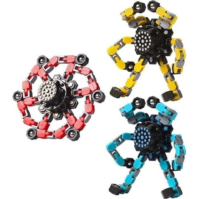 Gokeey Transformable Fidget Spinners ของเล่น 4 ชิ้นสําหรับเด็กและผู้ใหญ่ความเครียดบรรเทา Sensory ของ