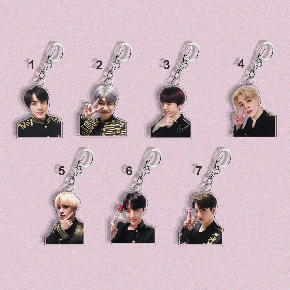 Ami สินค้า BTS V Min Yoongi Park Jimin Tian Jungkook Kim Taehyung พวงกุญแจจี้ 1712