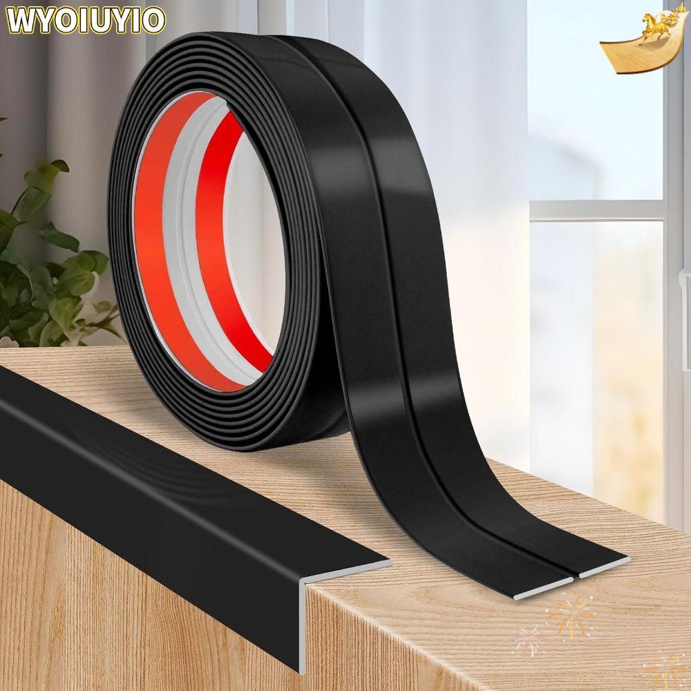 WYOIUYIO ตัวป้องกันมุมผนัง, กาวติดตัวเองฟรีตัดมุม Moulding Trim, คุณภาพสูง Bendable Peel และ Stick Caulk Strip ภายในด้านนอก