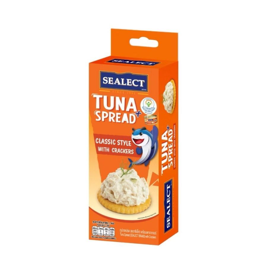 ซีเล็ค ทูน่าสเปรดพร้อมแครกเกอร์ Sealect Tuna Spread Cracker 85g.