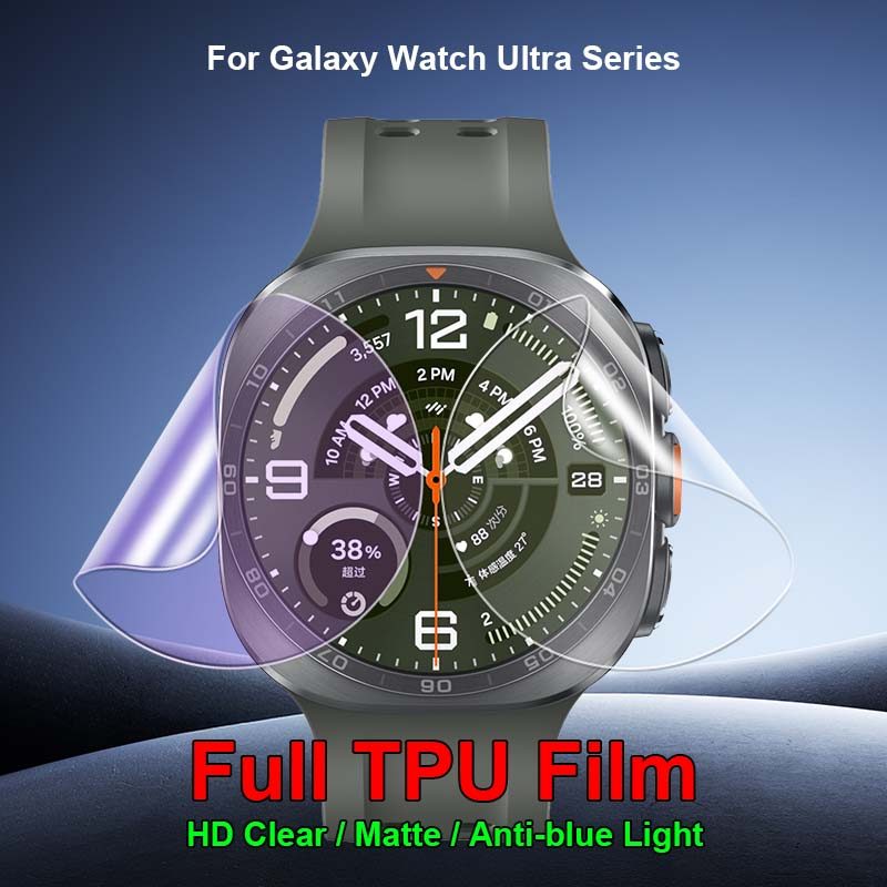 เข้ากันได้กับ Samsung Galaxy Watch Ultra 2 Ultra2 2026 SmartWatch HD Clear/Matte Anti-ลายนิ้วมือ/Ant