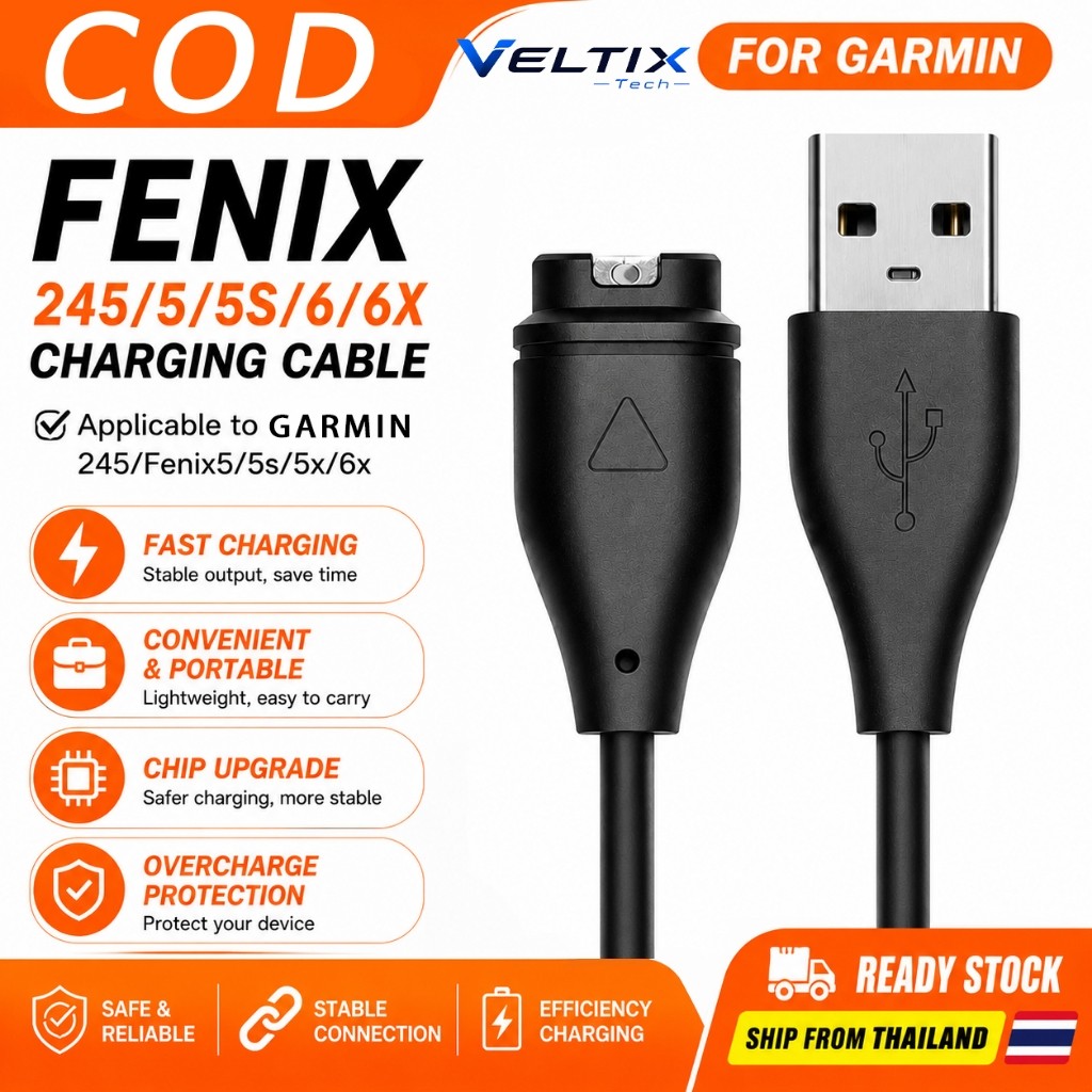 【จัดส่งจากกรุงเทพฯ】สายชาร์จสําหรับ Garmin Jiaming Watch 245/255/955 สายชาร์จนาฬิกาสปอร์ต FENIX series x7 / 7x / 6 / 6x / 6s Data Cable