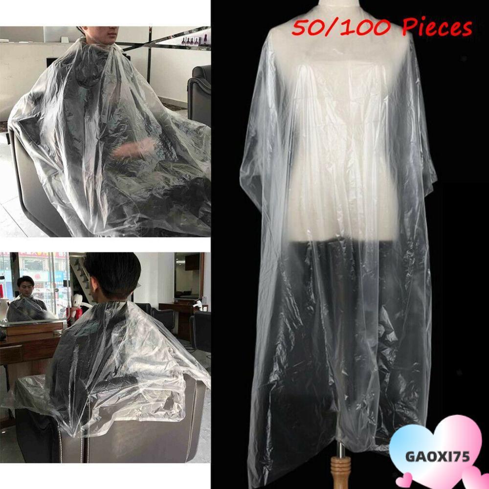 GOXI75 คลุมผมแบบใช้แล้วทิ้ง Cape Transparent Perm Gyeing เครื่องมือแผ่นซักผ้า Salon Shawl