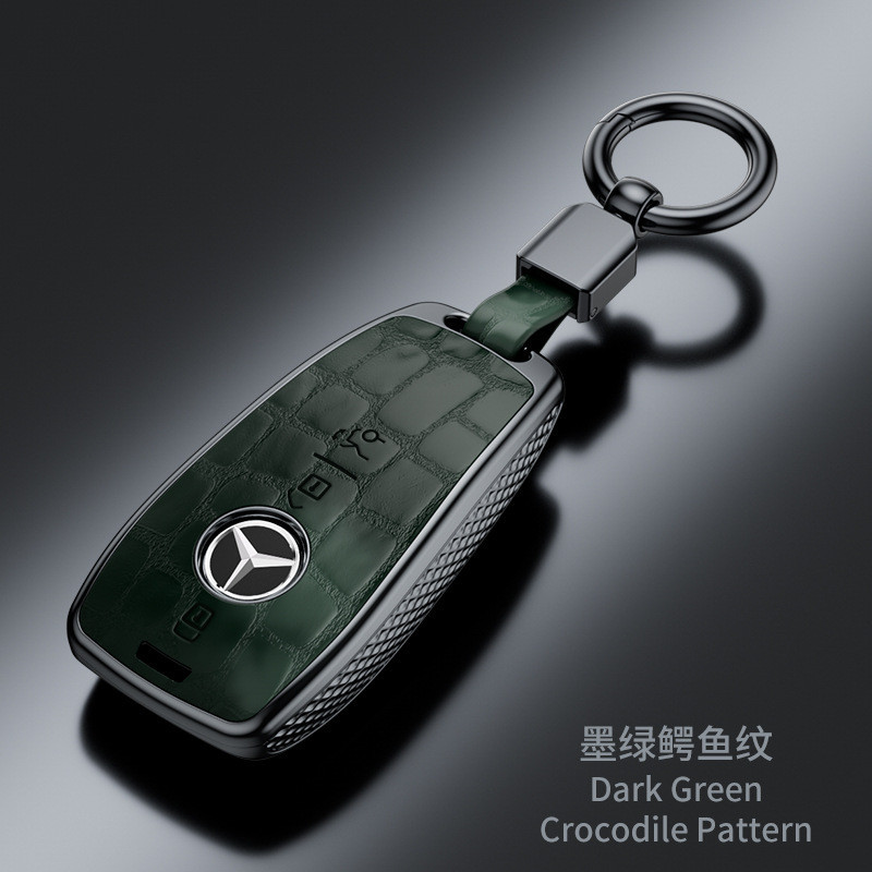 เหมาะสําหรับ Mercedes-Benz Benz e300l เคสป้องกันกุญแจ glc/glb/gle350/e260/c260l/c200l โรงงานลายจระเข