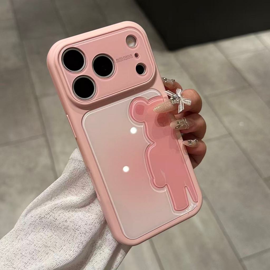 Monee เคสโทรศัพท์หมี 3D ที่ไล่ระดับสีเข้ากันได้กับ iPhone17/17Pro Max/17Pro/16ProMax/16Pro/16/15ProMax/15Pro/15/14ProMax/14Pro/14/13ProMax/13Pro/13/12ProMax/12Pro/12/11ProMax/11