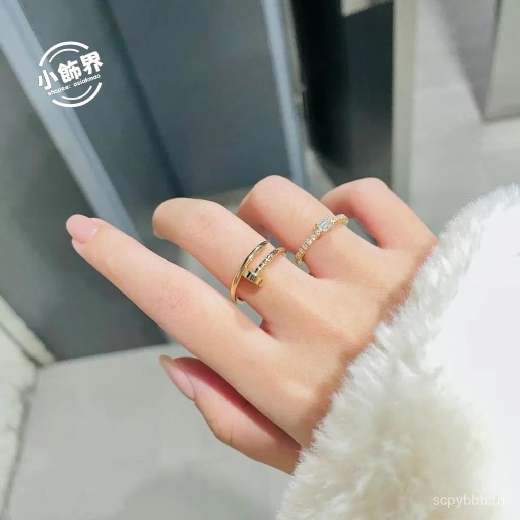 แหวนติดเล็บ V Gold Material Fashion Girl HKMC