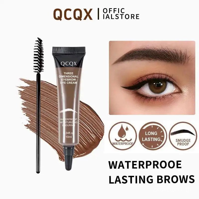 QCQX คิ้วTintKit-ยาวนาน กันน้ําBrowDyeGelSet|Udge-ProofBrowColor 2CNZ