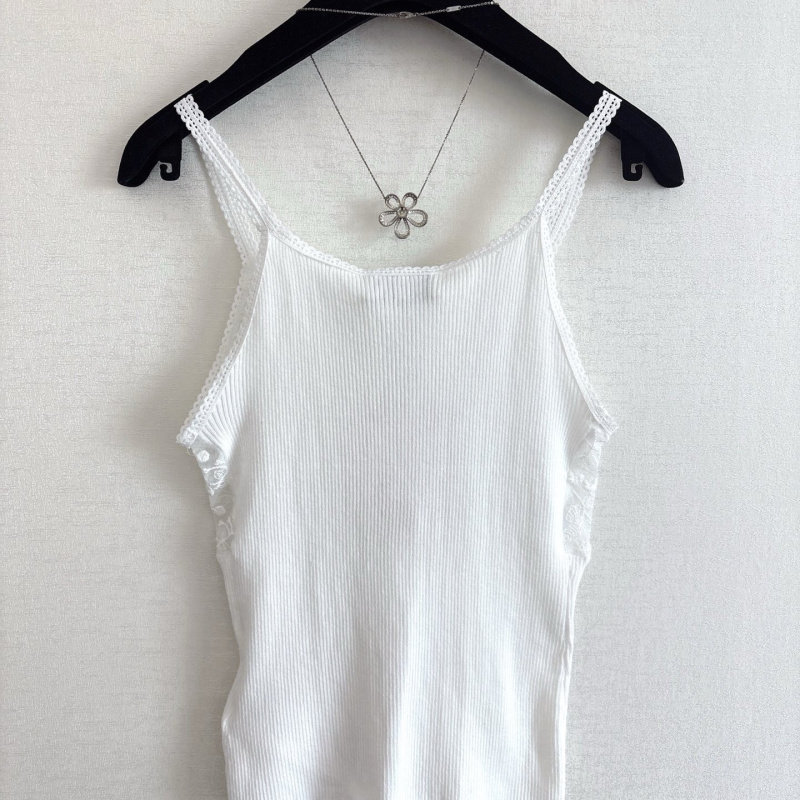 SK9I MIUM ** Pure Desire Style Slim Short Summer Womens Lace Sling Top