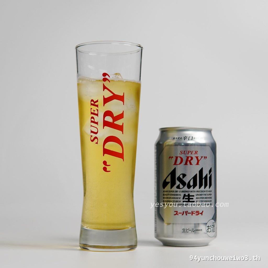 Buzz คุ้มค่าญี่ปุ่น Asahi Asahi SUPER DRY SUPER Refreshing Sinkou วาดเบียร์หนาSoled แก้วสูงแก้วเบียร