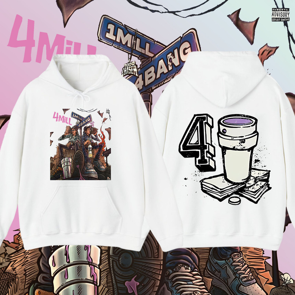 New เสื้อฮู้ด1Mill&4BANG ใครสาย Hiphop แนะนำครับ สวยจัด Unisex cotton Man Hoodie M-3XL