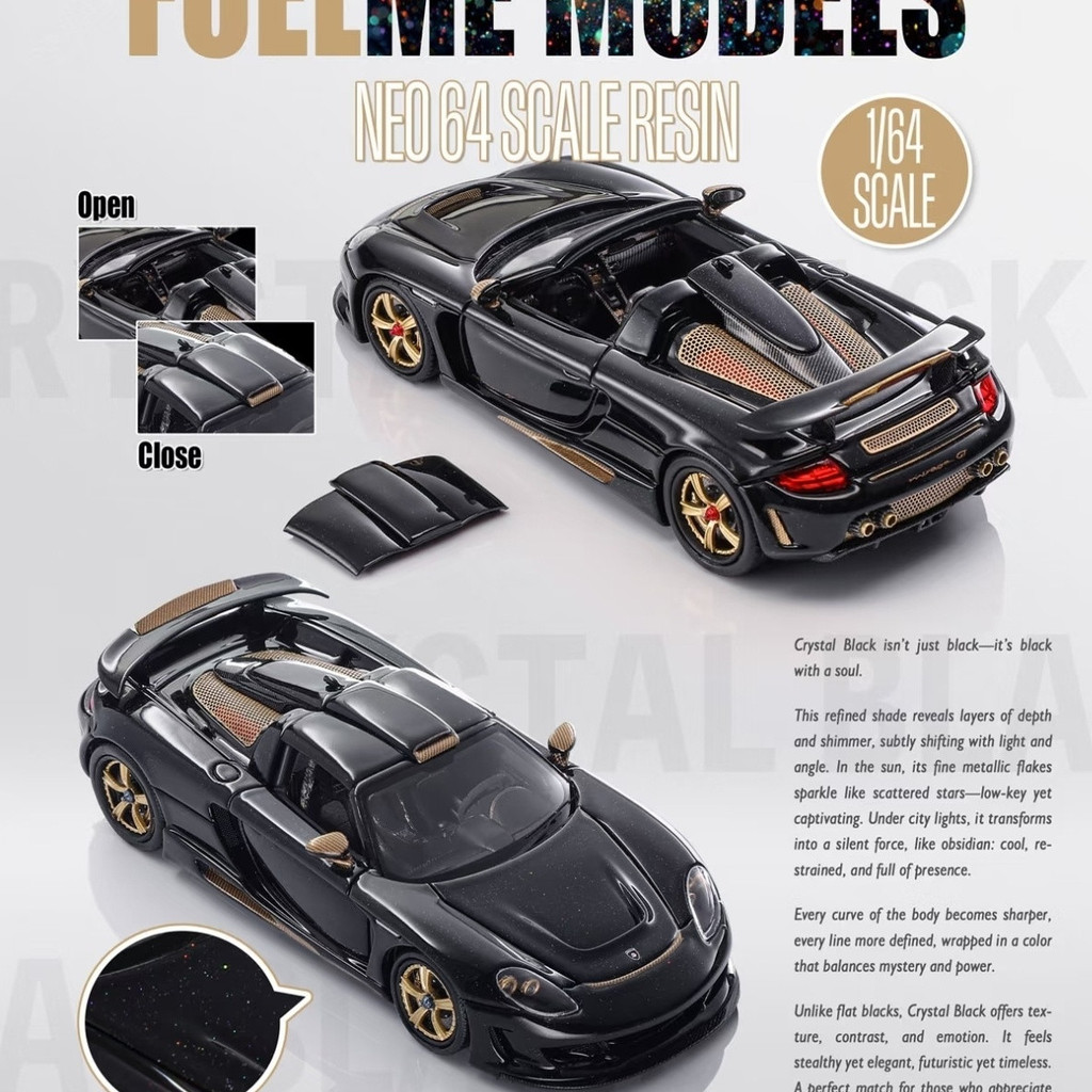 [ลดราคาความเร็ว] FuelMe FuelMe 1/64 Porsche Carrera GT Black Gold
เรซิ่นจําลองรถรุ่นคอลเลกชันเครื่อง