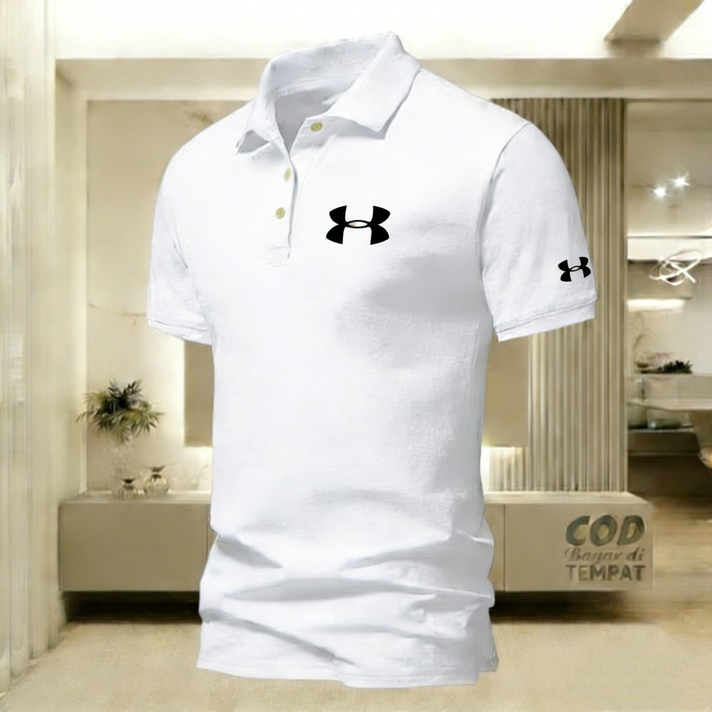 Solid Color Pro Polo Shirt Men Quick Dry Breathable Sports White Polo Shirt Men Fashion Simple Dry P