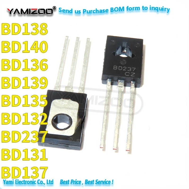 10PCS BD135 BD136 BD138 BD131 BD132 BD137 BD139 BD140 TO-126 ขายส่ง Field Effect ทรานซิสเตอร์