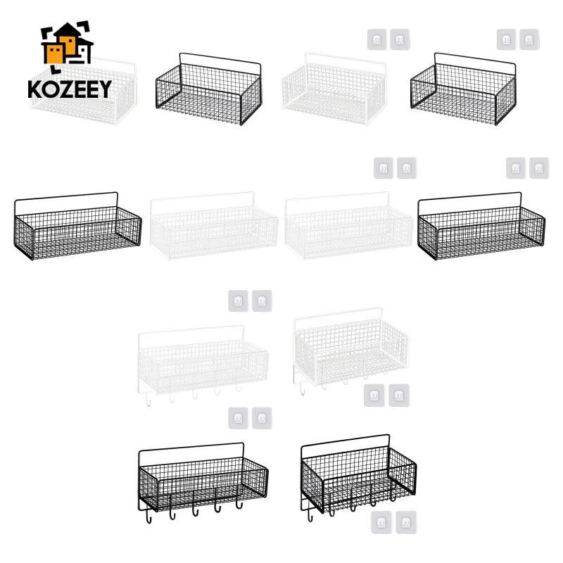KOZEEY แขวนตะกร้าลวดประหยัดพื้นที่ติดผนังชั้นวางผักผลไม้ Organizer สําหรับห้องครัวตู้กับข้าว