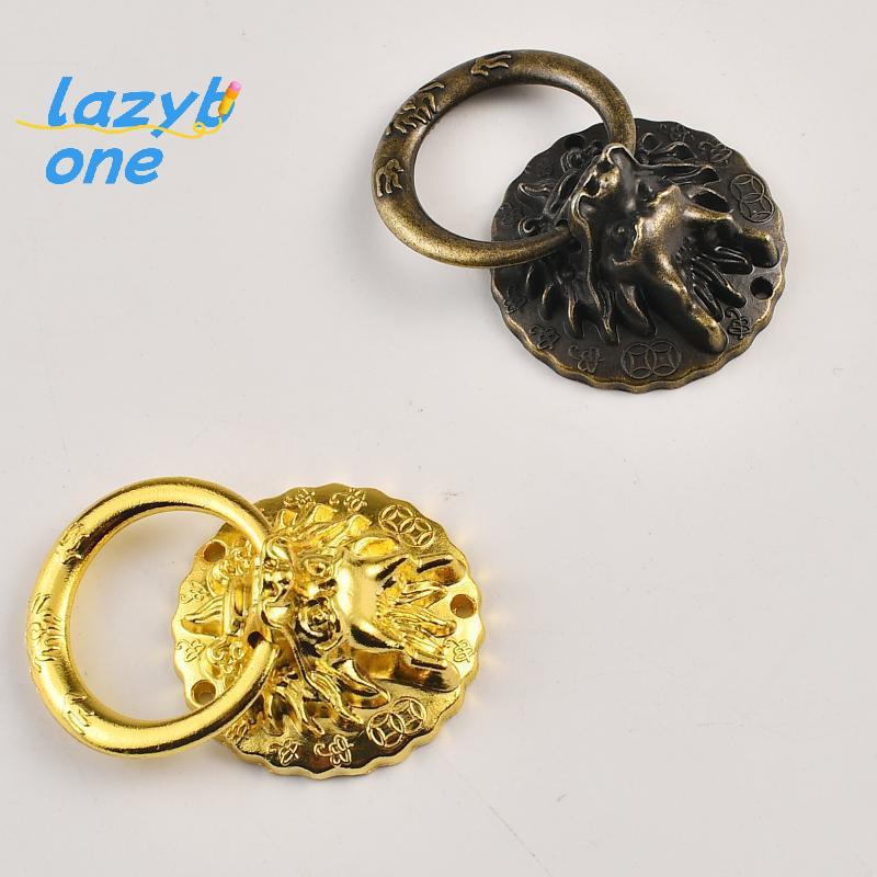 LZ-t] Vintage Lion Head Drawer Pull Handle Zinc Alloy สไตล์จีนขนาดเล็กสําหรับตู้เสื้อผ้าตู้ DIY ปรับ