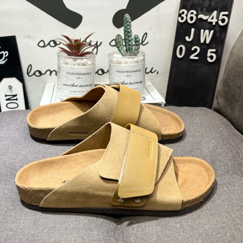 Birkenstock Kyoto สบายทุกการแข่งขันสวมใส่ด้านนอกรองเท้าแตะระบายอากาศ Unise