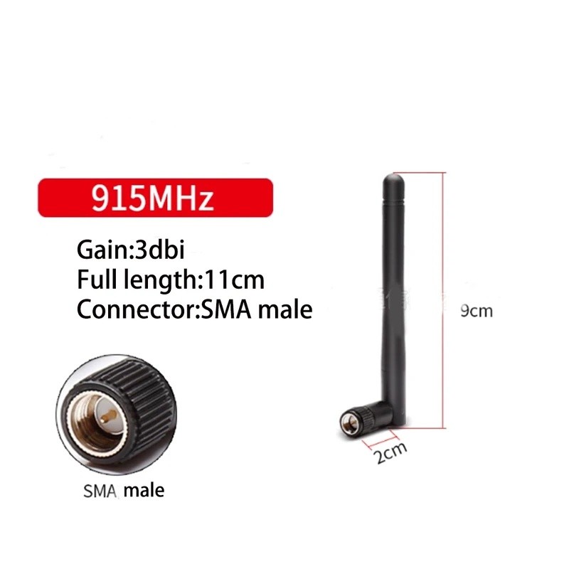 1 PC 816/915Mhz ยางเสาอากาศ 3dbi/10dbi SMA ชายเชื่อมต่อสีดําสี 11 ซม./20 ซม.ใหม่