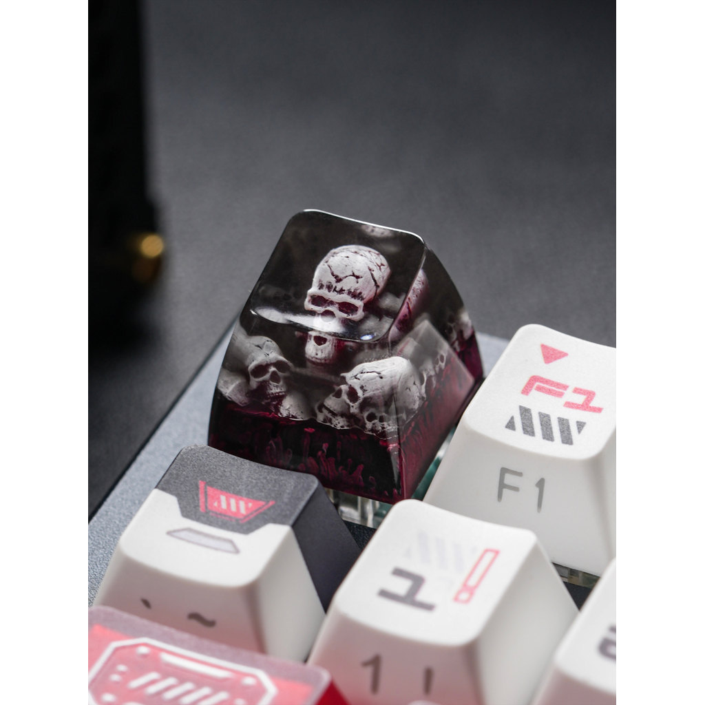 keycap keycap ไทย คีย์บอร์ดแบบกลไก Gothic Skull เรซิ่นที่ไม่ซ้ํากัน Keycap Boy ของขวัญ