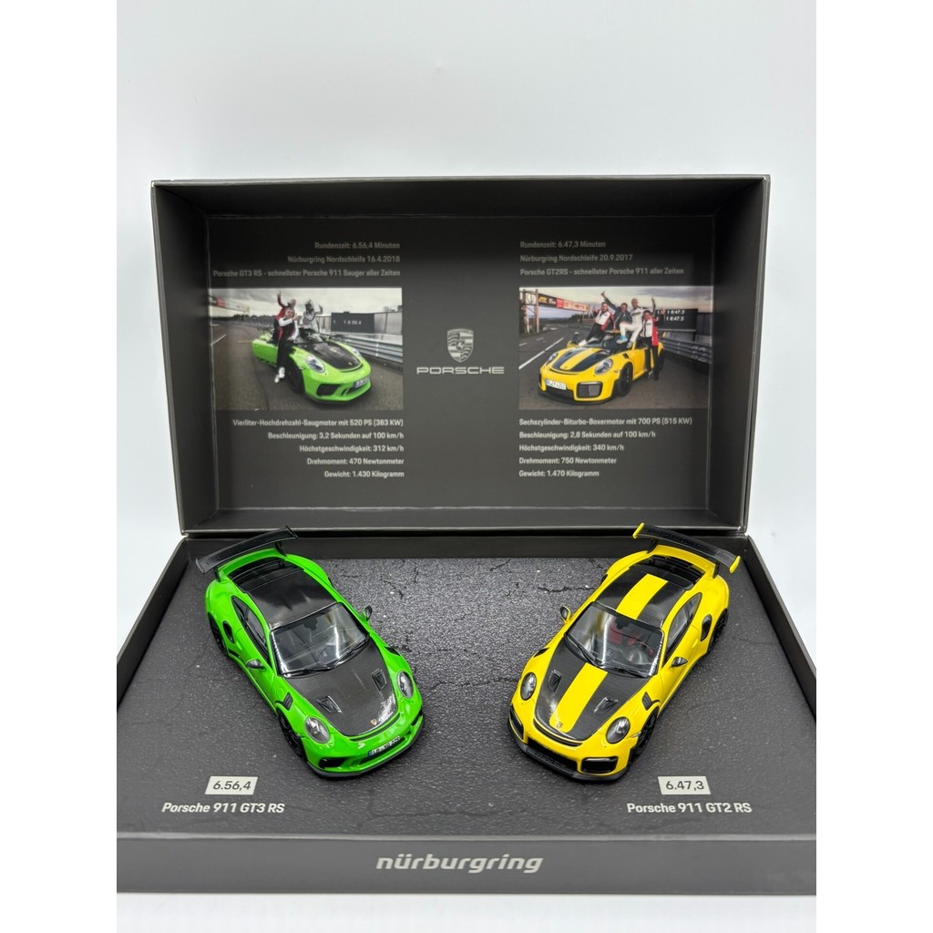 Mini Cut 1/43 Porsche 911 GT3 RS 911 GT2 RS New Borg Lin ชุดที่ระลึกใหม่เอี่ยมไร้ที่ติ