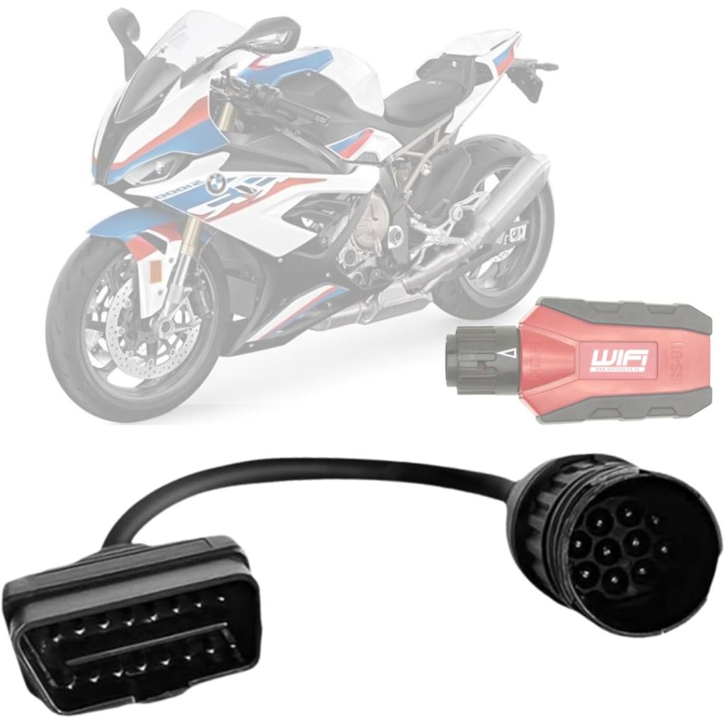 OBD2 อะแดปเตอร์สําหรับ BMW รถจักรยานยนต์ 10Pin GS-911 ชาย 16Pin ชาย OBDii ตัวเชื่อมต่อวินิจฉัย,ใช้งา