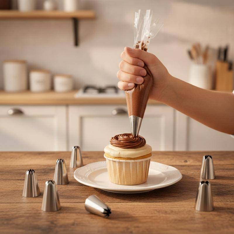 Pufanggreat เครื่องมืออบ 2D Pastry หัวฉีดสแตนเลส Icing Piping เคล็ดลับสําหรับเค้ก Cupcake ตกแต่ง Hom