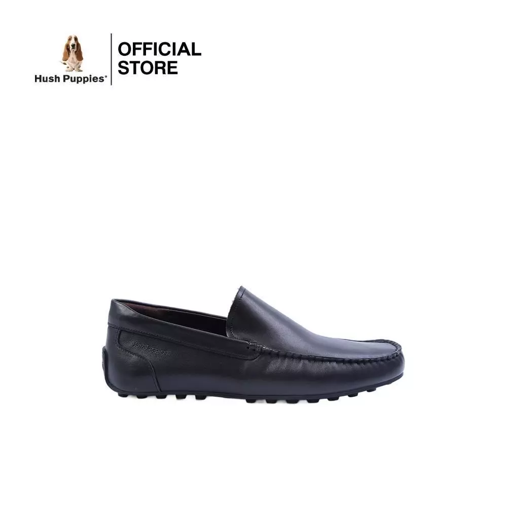 Hush Puppies รองเท้าผู้ชาย รุ่น HP 8HCFB1815A - สีดำ (รองเท้าลำลองหนังแท้ แบบสวม)