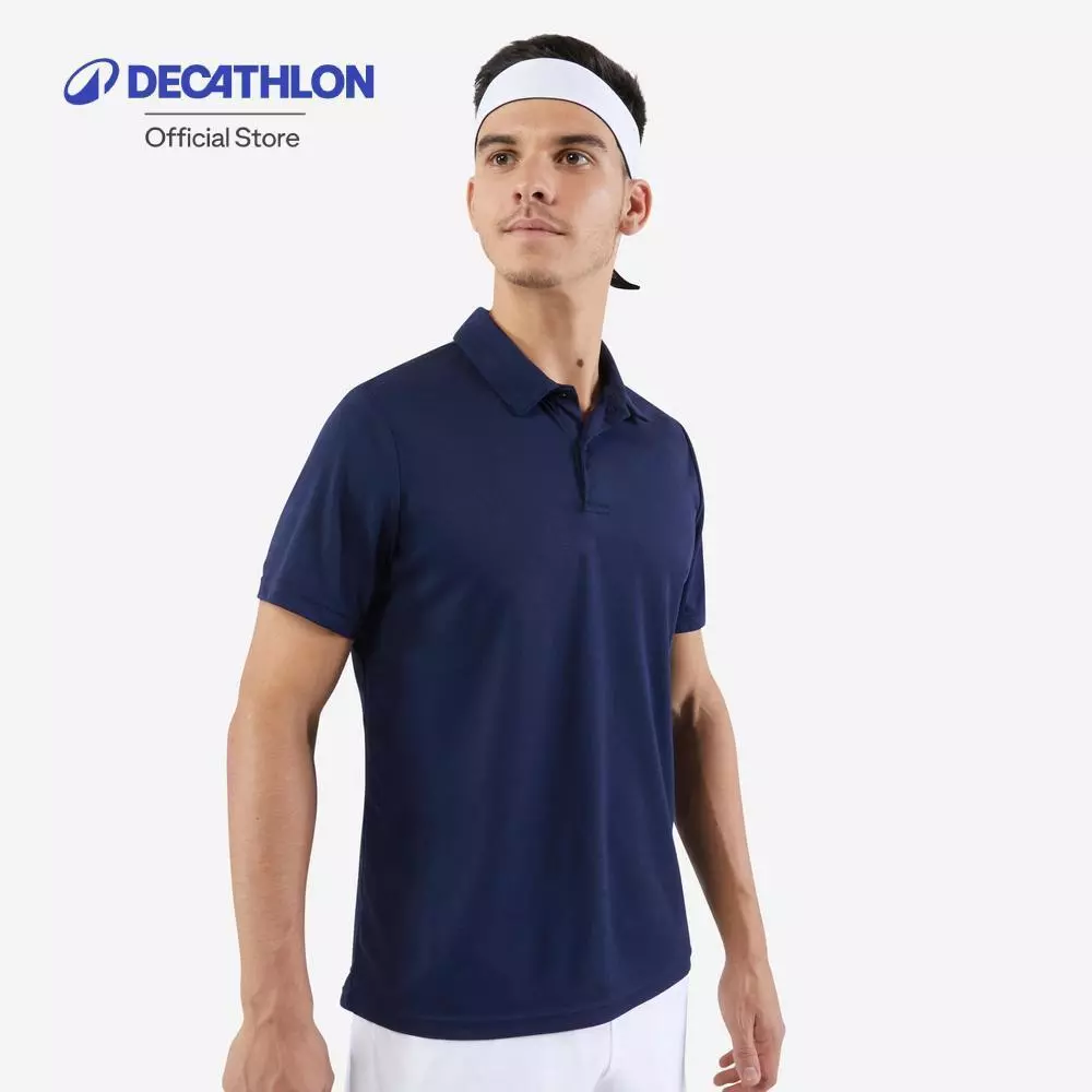 Decathlon 700 Tennis Badminton Padel Table Tennis Squash Polo Shirt เสื้อโปโลเล่นเทนนิส รุ่น Dry 100 - Navy