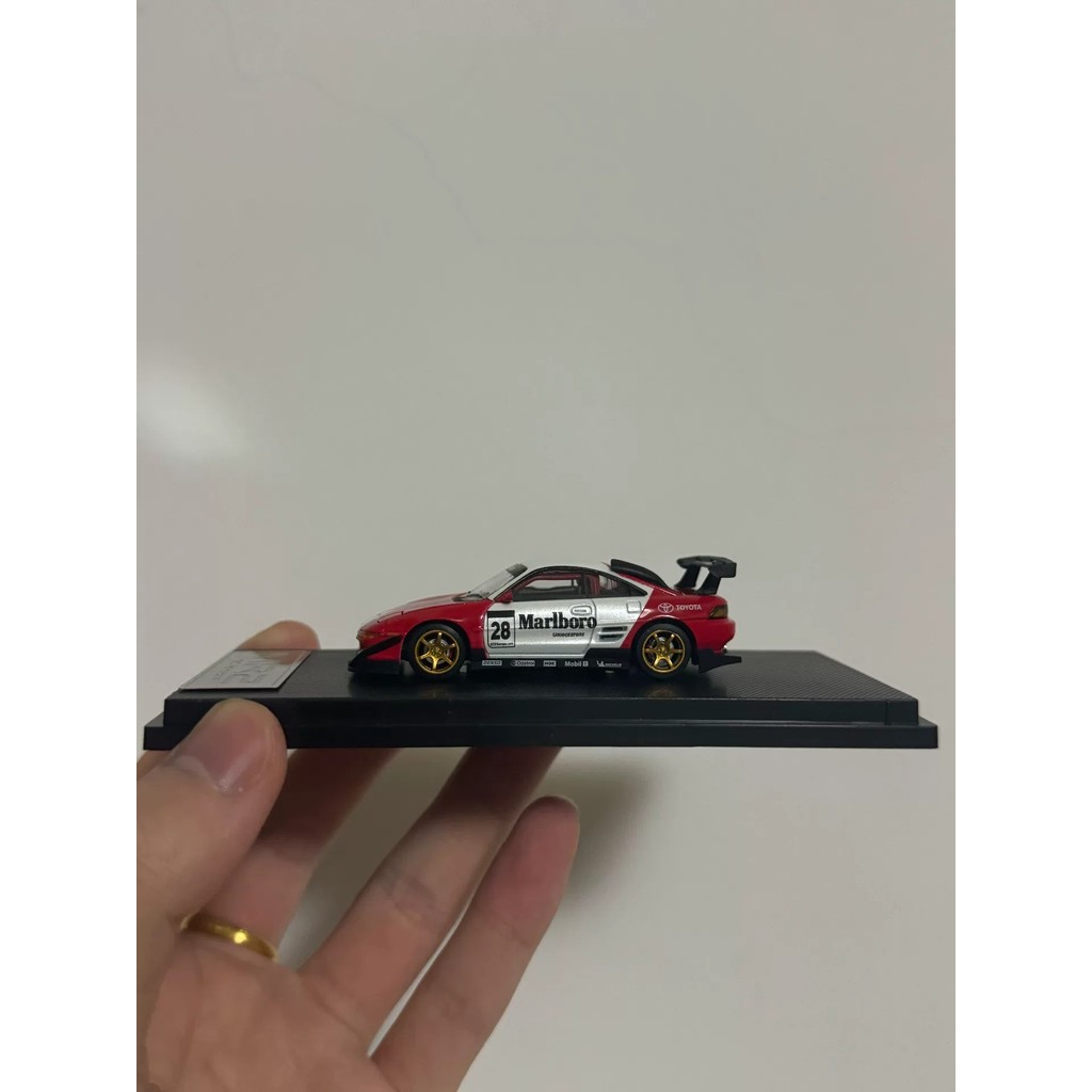 [กําพร้าพร้อมสต็อก] ใหม่เอี่ยมเท่านั้นลบ MT MicroTurbo 1/64 Toyota MR2 SW20 Marlboro No. โมเดลรถอัลล