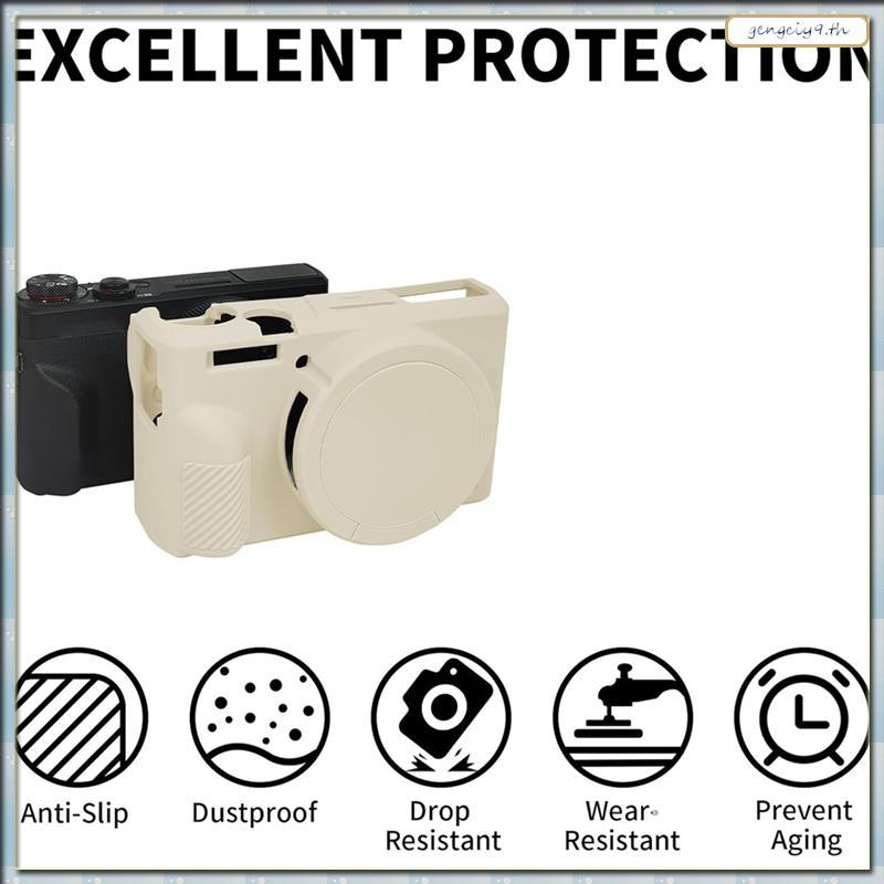 [ZBM] เคส 1 ชิ้น G7X Mark III, ฝาครอบป้องกันซิลิโคนอ่อนนุ่มสําหรับ G7X Mark 3,ป้องกันการตกและทนต่อกา
