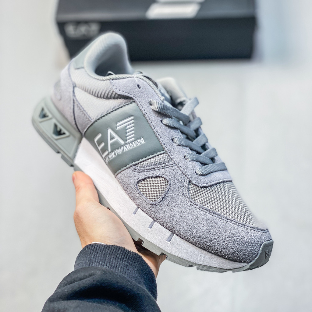 EMPORIO ARMANI EA7 รองเท้าผ้าใบลําลองผู้ชายหนาSoled