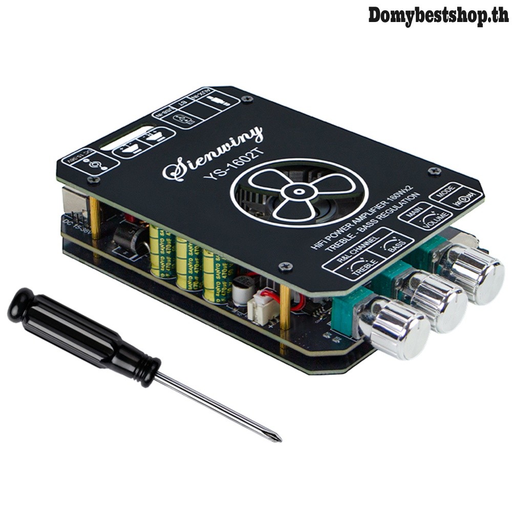 160W x2 บอร์ดขยายเสียง Class D บลูทูธ 5.0 สําหรับระบบลําโพง DIY