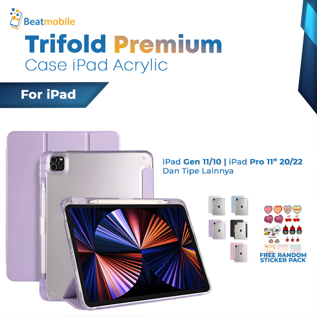 อะคริลิค iPad สําหรับ iPad Gen 10 Air4/5 iPad Air M2 11 "2024 Air6 Gen 9 10.2 2022 Pro 11 "2018/2022