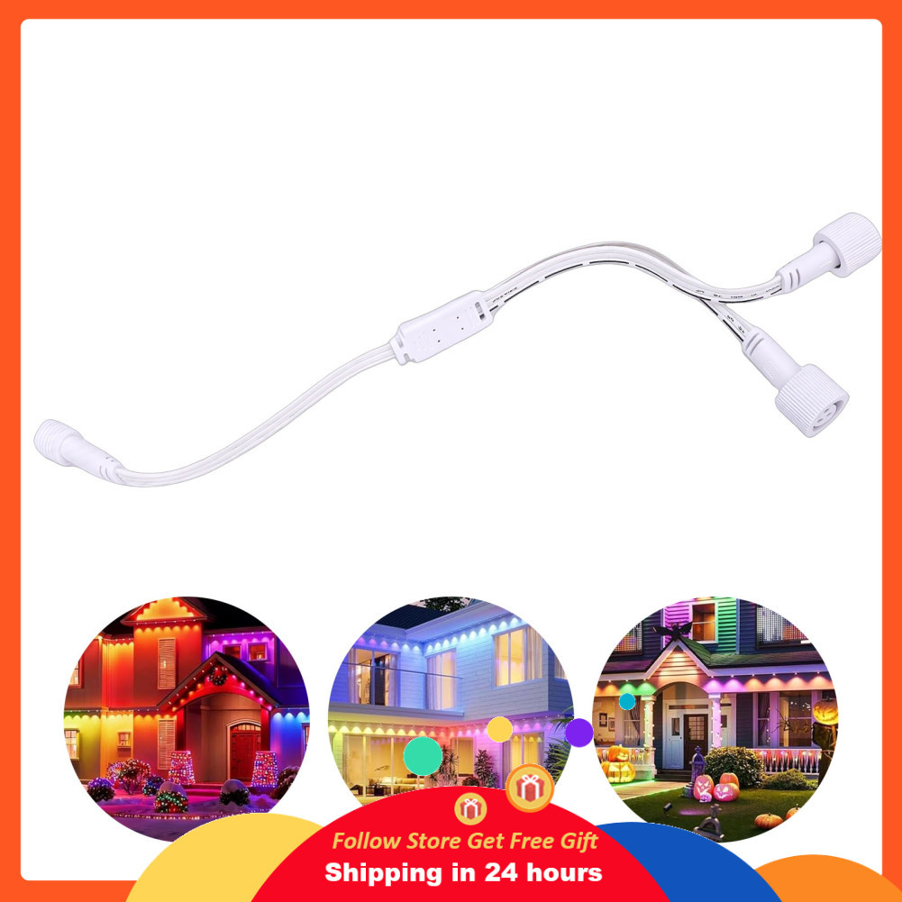 Honglai Ciciglow 1 ชาย 2 หญิง Y Splitter สำหรับ H705A H705B H705C ถาวรกลางแจ้ง 3 พินรูปสายไฟสีขาว