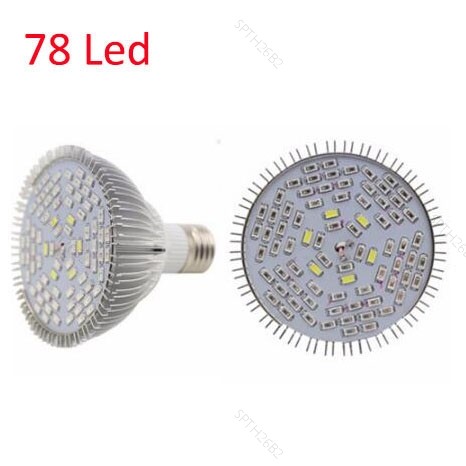 78 Led Plant Grow หลอดไฟ E27 Crowing Light อลูมิเนียมสําหรับ Hydroponic ระบบผักกล่องปลูกเต็นท์ TH26B