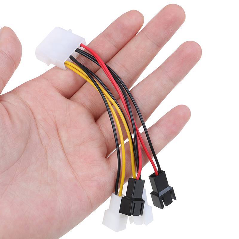 Ha PC 4-Pin Molex/IDE to 3-Pin CPU/Chasis/Case Fan Power Cable Adapter Connector TH