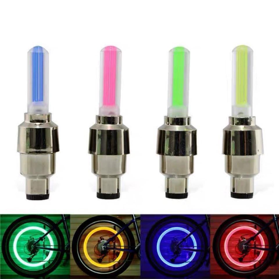 LED ยางวาล์วเรืองแสงแกนวาล์วล้อวาล์วหมวกสําหรับรถยนต์จักรยานรถจักรยานยนต์ R5Z7