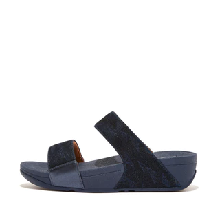 FITFLOP COMM-LULU GLITZ SLIDES รองเท้าแตะแบบสวมผู้หญิง รุ่น ET6-399 สี Midnight Navy