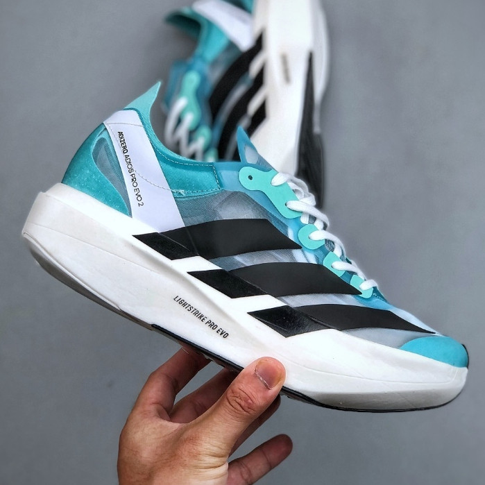 Adizero EVO SL รองเท้าวิ่งผู้ชายและผู้หญิง แผ่นคาร์บอน รองเท้ากีฬา Adizero EVO 2 IH5586