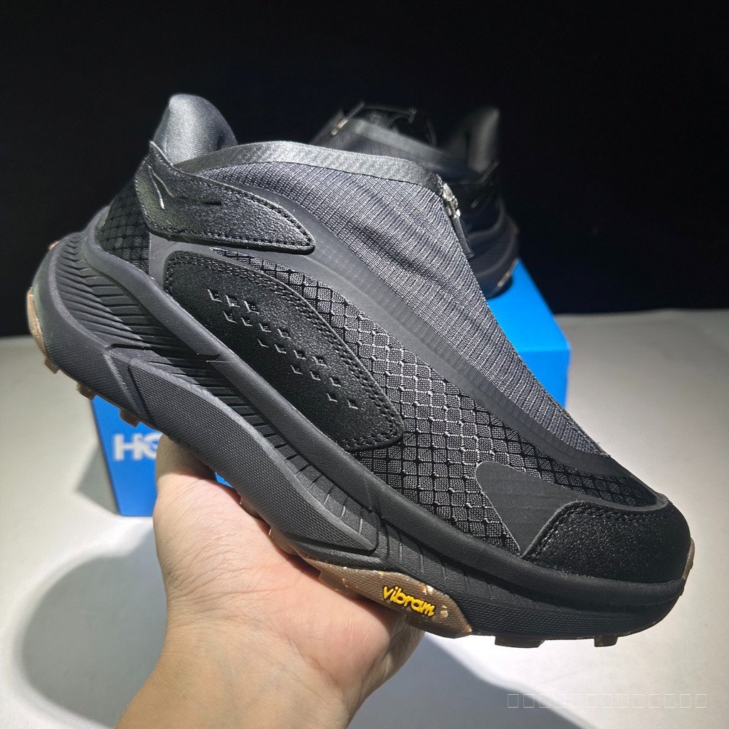 HOKA PROJECT TRANSPORT รองเท้าเดินป่าสําหรับผู้ชายและผู้หญิงการดูดซับแรงกระแทกกลางแจ้งสีดํา WNUU