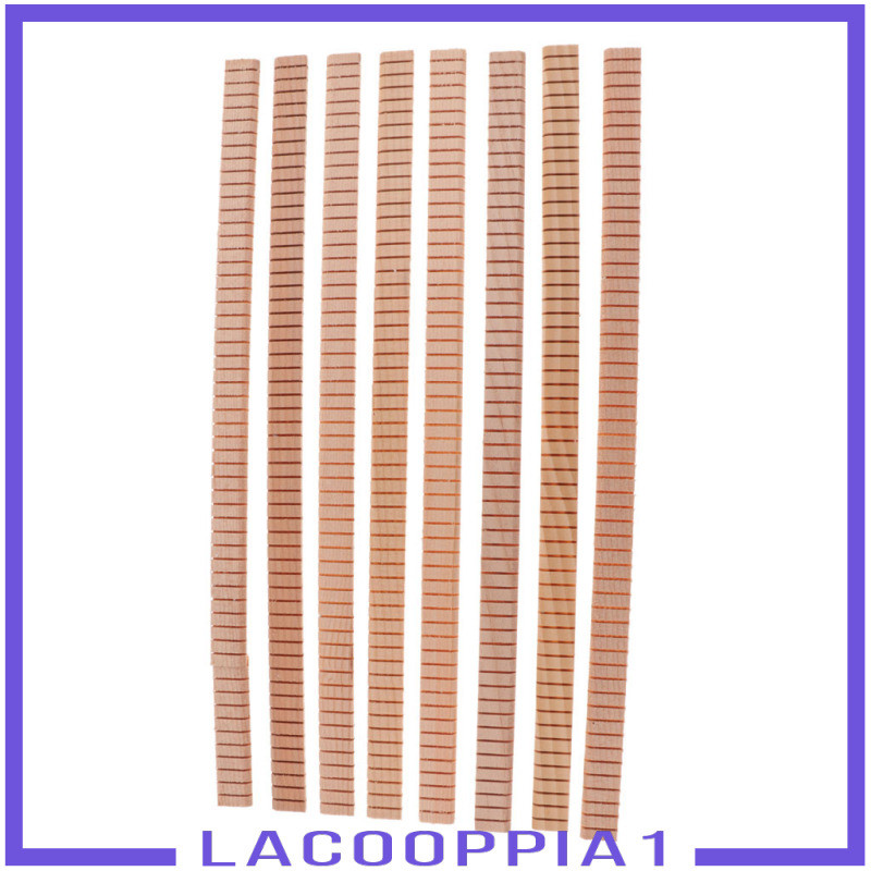 [Lacooppia1] 8 ชิ้น Spruce Guitar Binding Purfling Strip Edge Guitar Trim Inlay Parts