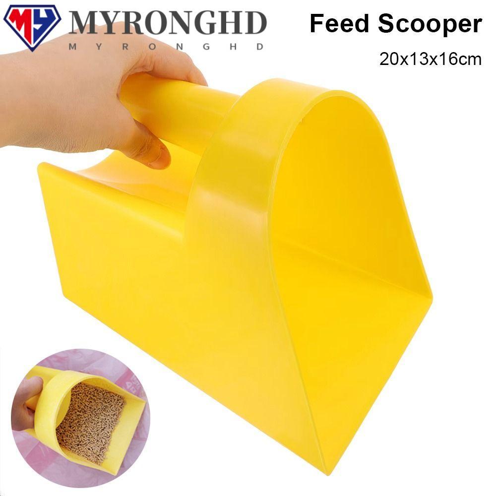 MYRONGHD 1 ชิ้น Feed Scoop, พลาสติกหนา Grain Scooper, ทนทานนํามาใช้ใหม่ขนาดใหญ่ Stackable Food Shove