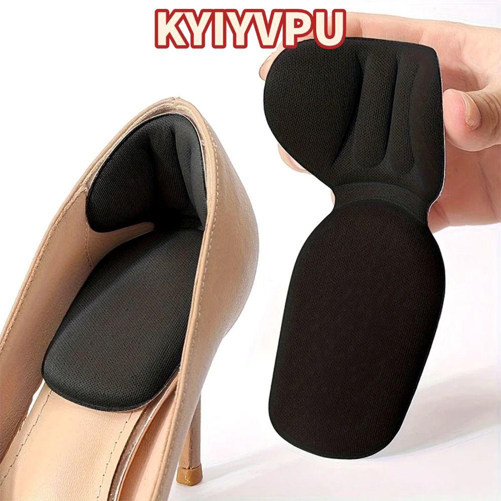 KYIYVPU Heel Cup Insert, Double-Layer Breathable ผ้าฟองน้ําโฟม Heel Pad, สบาย T-Shaped ความยืดหยุ่นส