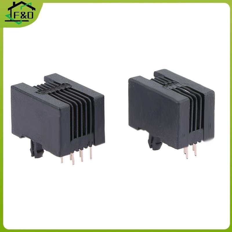 F&O 10PCS RJ11 โทรศัพท์ Soet ขาโค้ง 95001 4P4C 6P6C 6P4C หญิง Ja Pcb Connector โทรศัพท์ Soet .