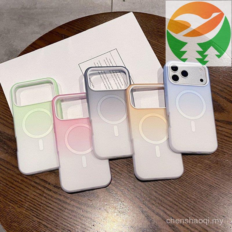 Gm1 Fresh drop phone 17 16 15 14 13 Cover Dual Tone Ombre Pattern with Magnetic Drop-proof | โทรศัพท