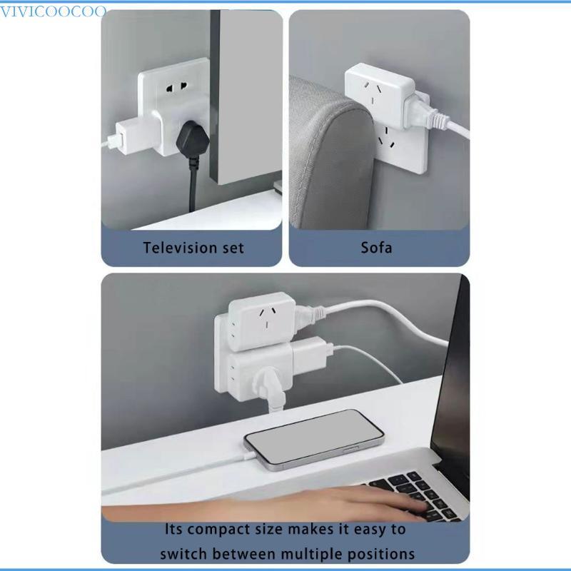 VIVI Space Saving Socket Extender 2Pin ถึง 3Pin 2Pin Socket Transition ปลอดภัยทุกวัน