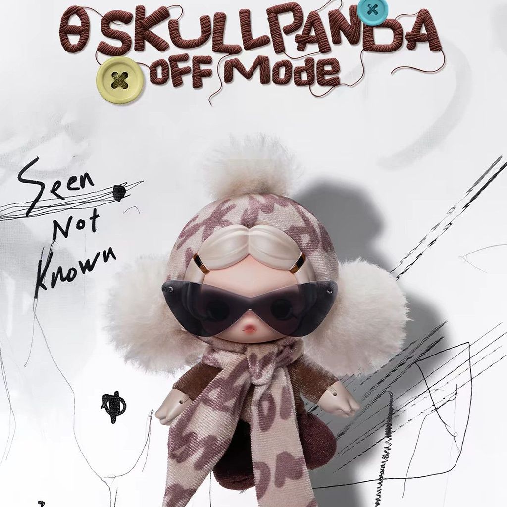 [สินค้าของแท้ Ready Stock] Pop Mart  SKULLPANDA Dont Want to Want Plush Doll Pendant Mystery Box PDD