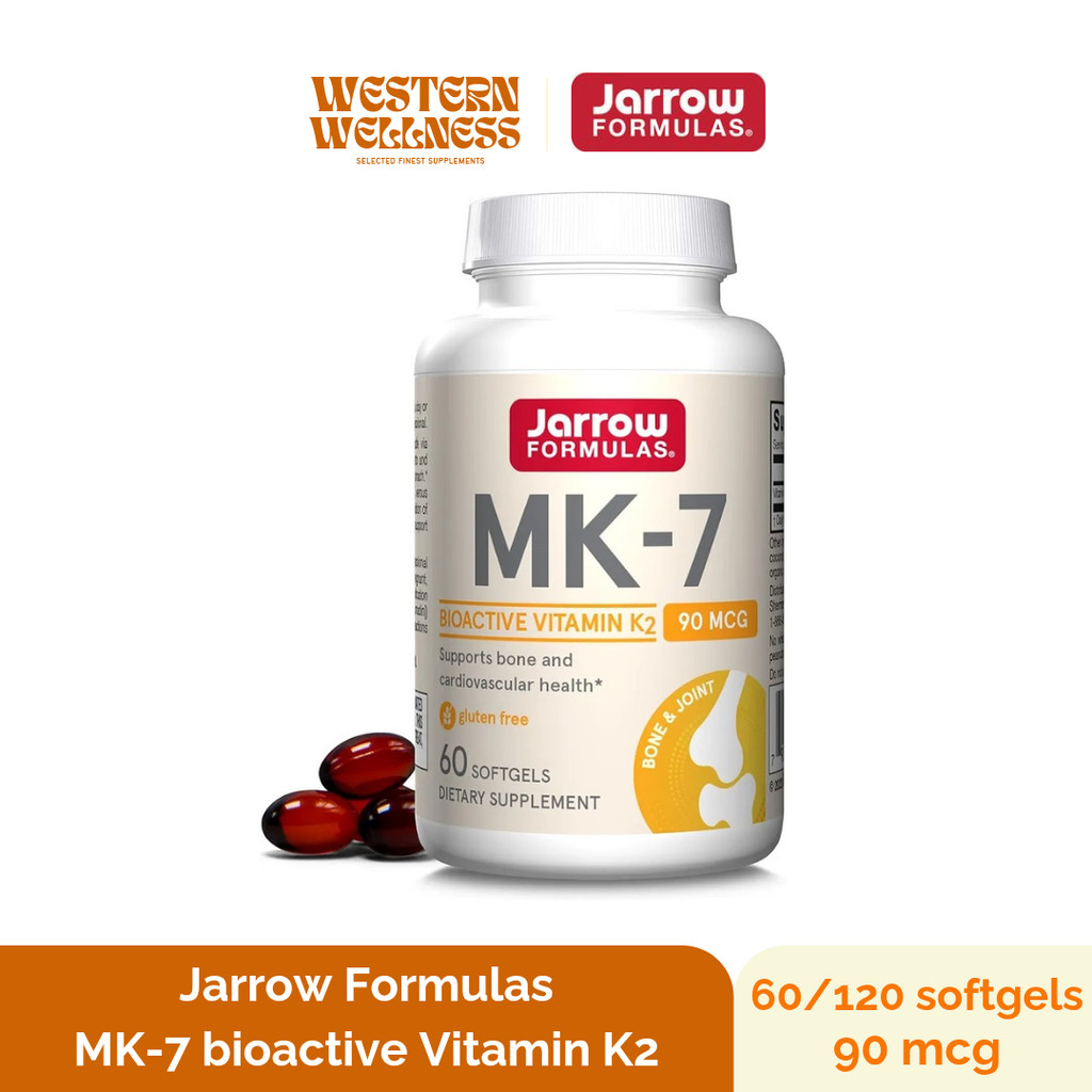Jarrow Formulas - MK-7 (90 mcg - 60/120 softgels) Bioactive Form of Vitamin K2