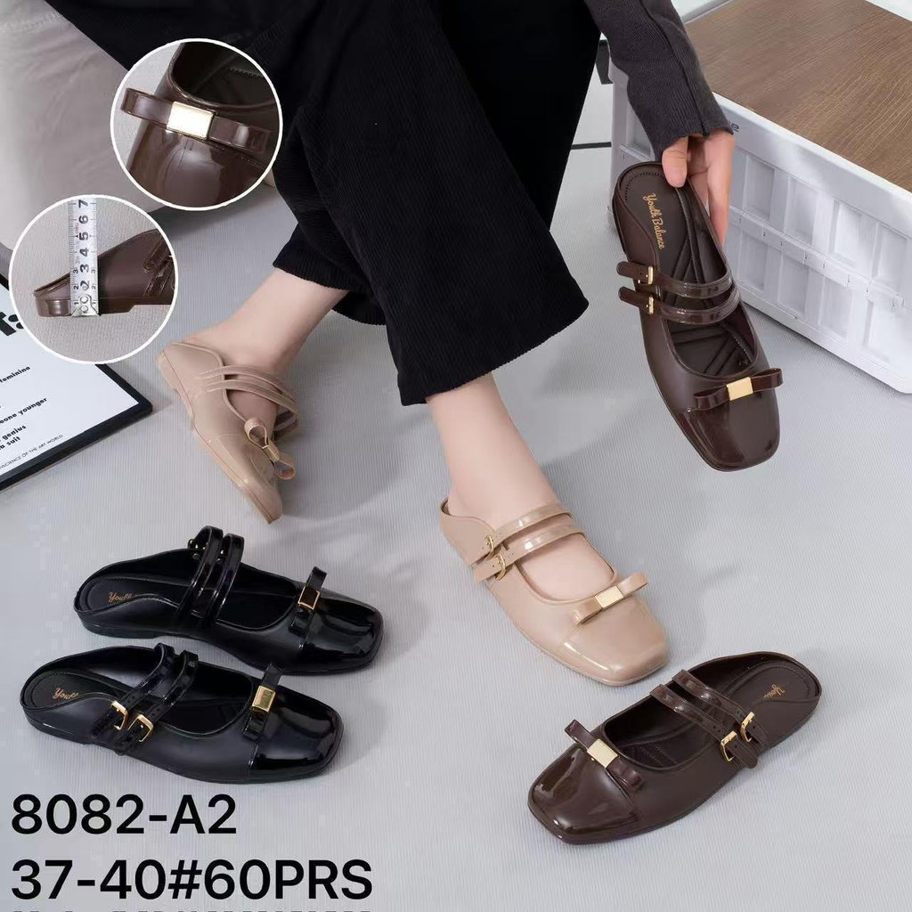 AIKO_SHOP Youth Balance 8082 Womens Rubber Buckle ลื่นบนล่อรองเท้าแตะ -A2