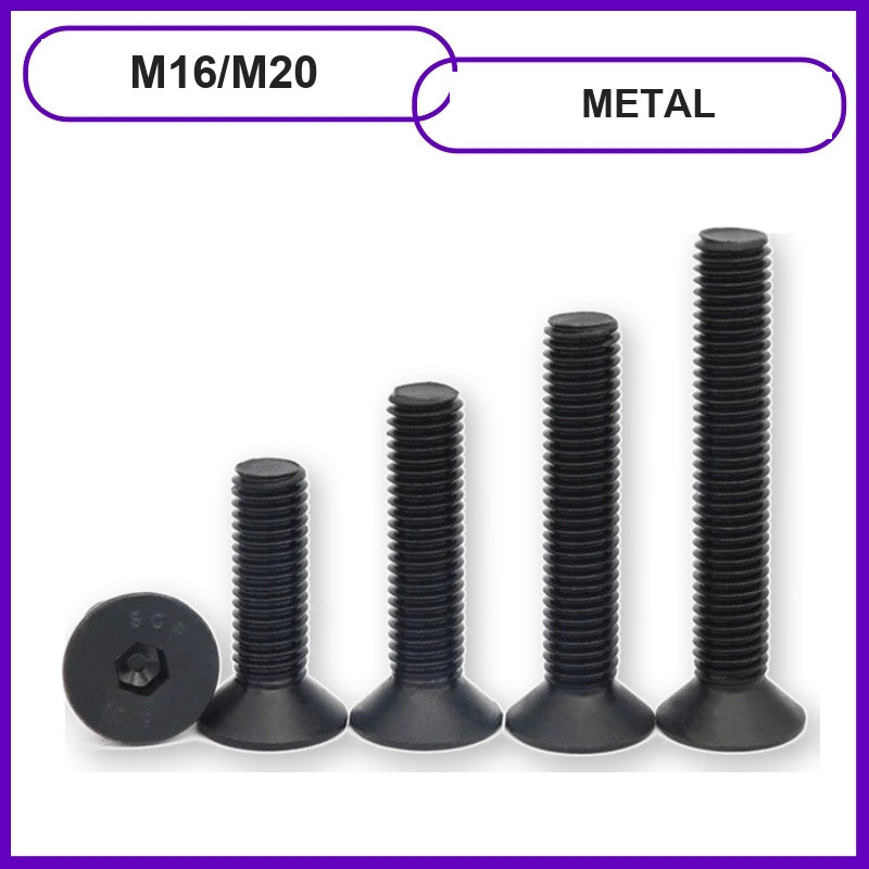 เกรด 10.9 High Tensile Hex Socket Flat Head Screw, M16/M20, สําหรับ Heavy Machinery & Automotive YJ-
